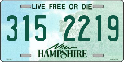 NH license plate 3152219