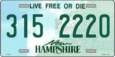NH license plate 3152220