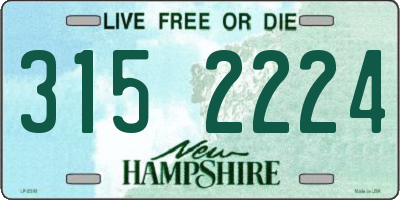 NH license plate 3152224