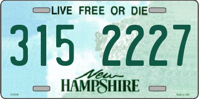 NH license plate 3152227