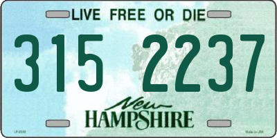 NH license plate 3152237