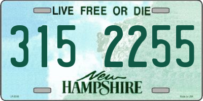 NH license plate 3152255