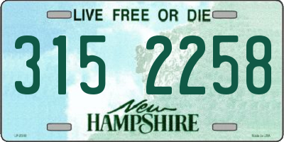 NH license plate 3152258