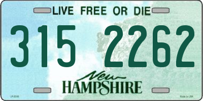 NH license plate 3152262
