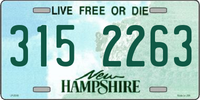 NH license plate 3152263