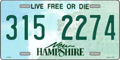 NH license plate 3152274