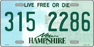 NH license plate 3152286