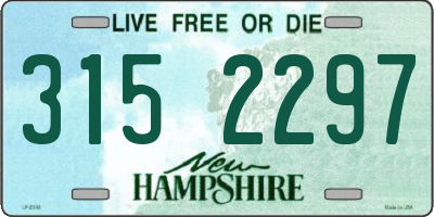 NH license plate 3152297