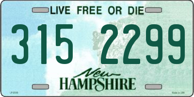 NH license plate 3152299