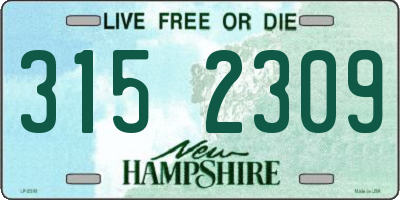 NH license plate 3152309
