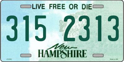 NH license plate 3152313
