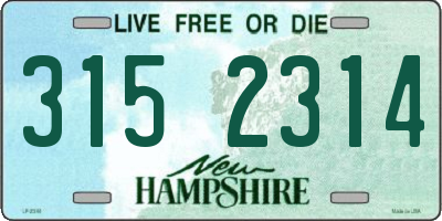 NH license plate 3152314