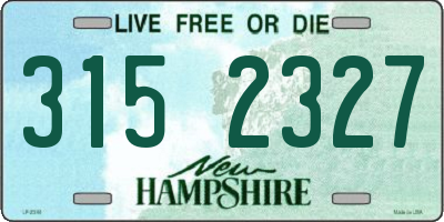 NH license plate 3152327