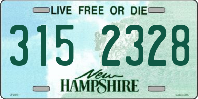 NH license plate 3152328