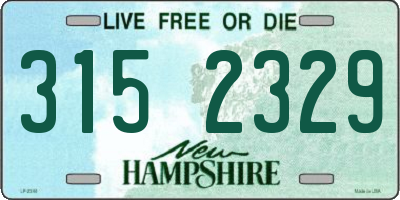 NH license plate 3152329