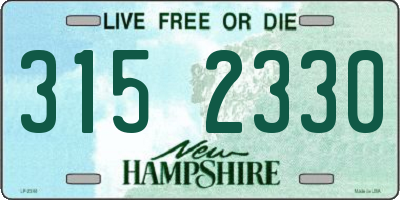 NH license plate 3152330