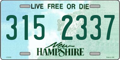 NH license plate 3152337