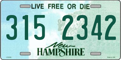 NH license plate 3152342