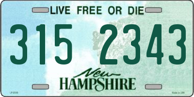 NH license plate 3152343