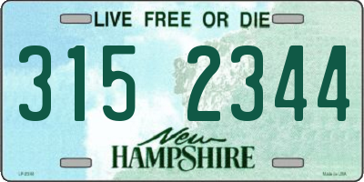 NH license plate 3152344