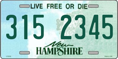 NH license plate 3152345