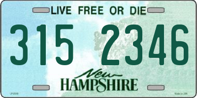 NH license plate 3152346