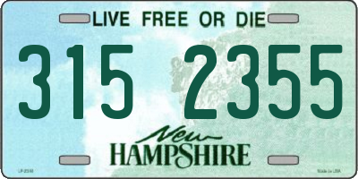 NH license plate 3152355