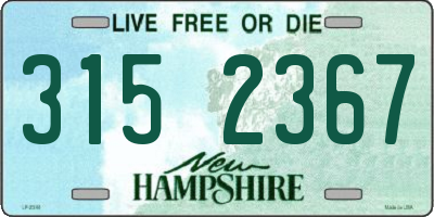 NH license plate 3152367