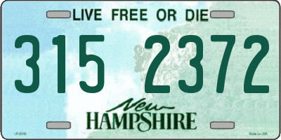 NH license plate 3152372