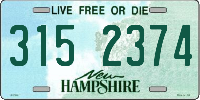 NH license plate 3152374