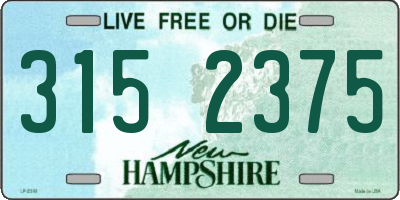 NH license plate 3152375