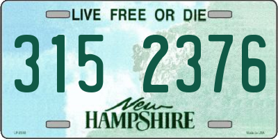 NH license plate 3152376