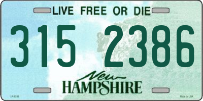 NH license plate 3152386