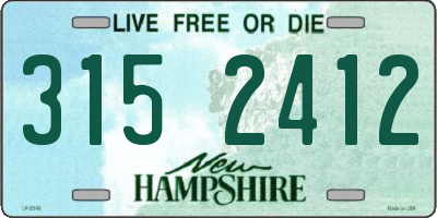 NH license plate 3152412