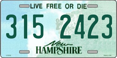 NH license plate 3152423