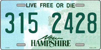 NH license plate 3152428