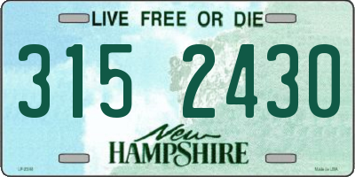 NH license plate 3152430