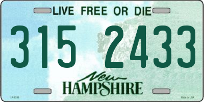 NH license plate 3152433