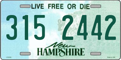 NH license plate 3152442