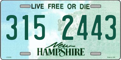 NH license plate 3152443