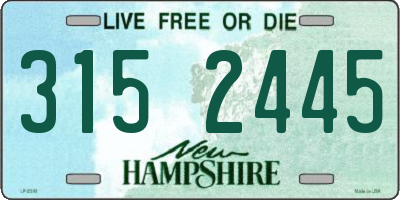 NH license plate 3152445