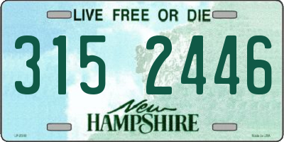 NH license plate 3152446