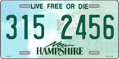 NH license plate 3152456