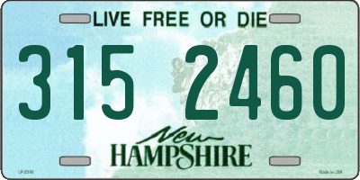 NH license plate 3152460