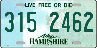 NH license plate 3152462