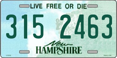 NH license plate 3152463