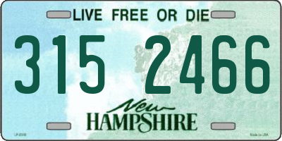 NH license plate 3152466