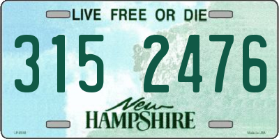 NH license plate 3152476