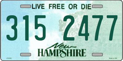 NH license plate 3152477