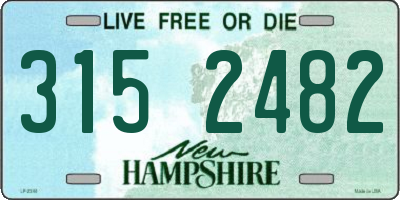 NH license plate 3152482